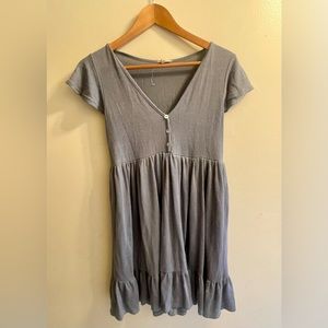 Cute Grey Ruffle Dress
